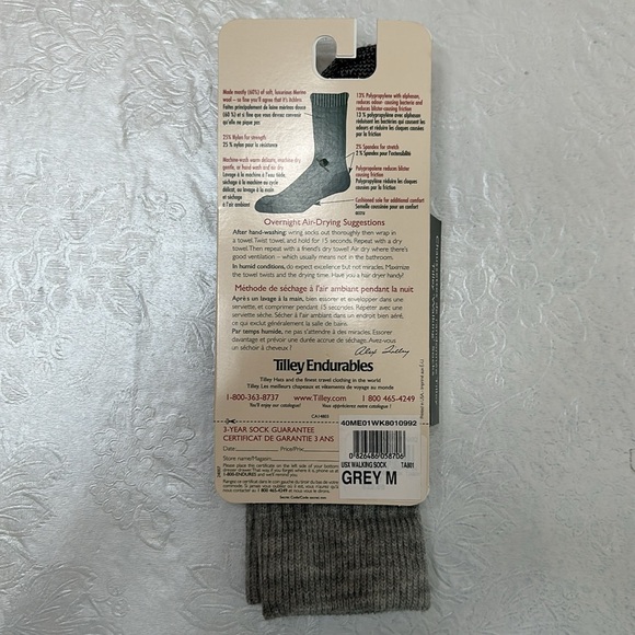 Tilley WALKING SOCKS - Grey - Picture 4 of 9